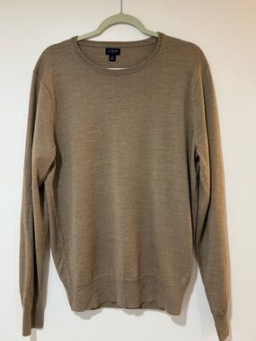 J. Crew Men's Light Brown Crewneck Sweater